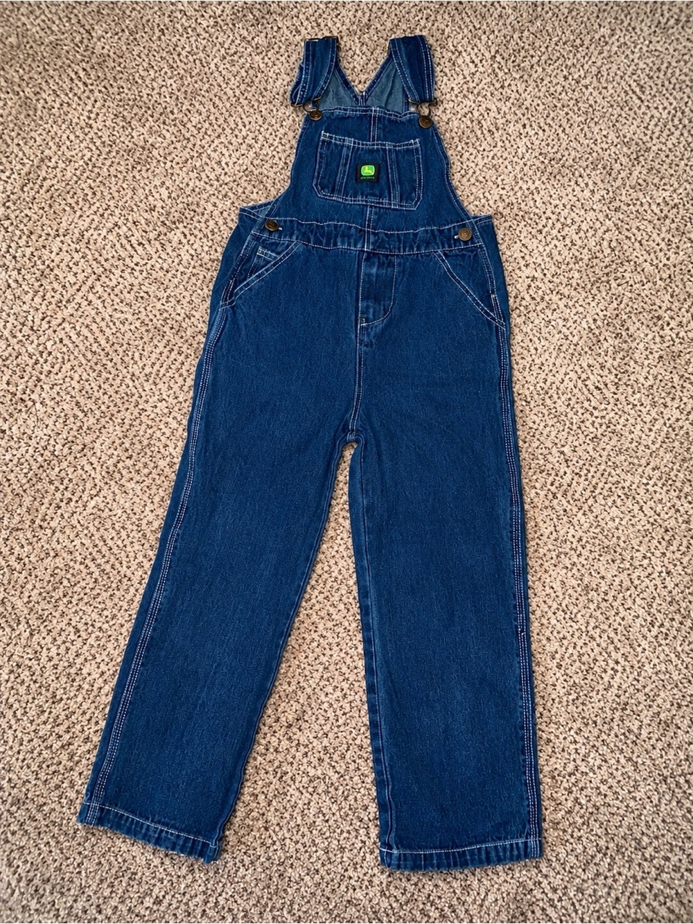 John Deere Boys Denim Overalls – Size 7